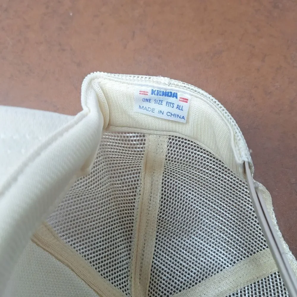 Vintage Thunder Country 99.3 FM Trucker Hat Cream Mesh Snapback Cap One Size